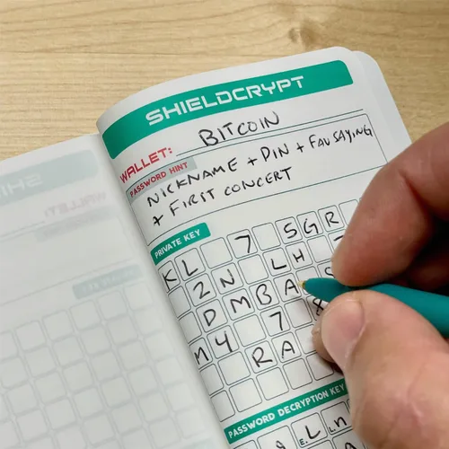 Vista 8 de Stonebook - Cuaderno de almacenamiento de frases de semillas criptográficas, papel de piedra impermeable y resistente al desgarro, 80 páginas, copia