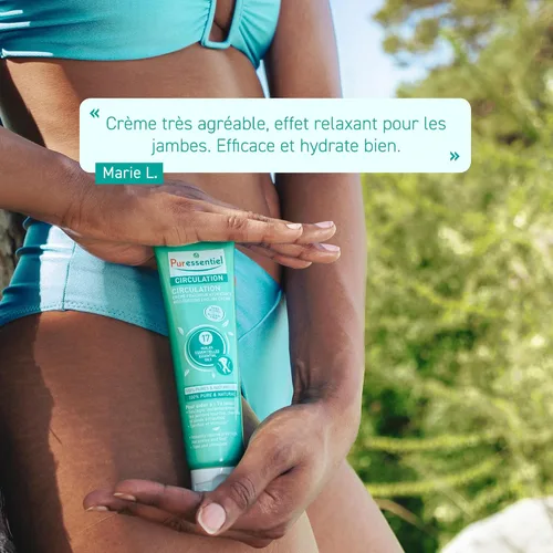 Vista 5 de Puressentiel Crema refrescante hidratante de circulación, aceites 100% puros y naturales, sin alcohol, apoya la circulación, proporciona alivio