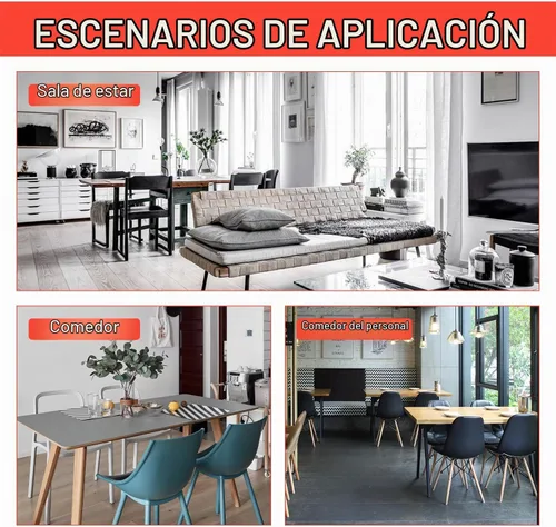 Vista 7 de Juego de mesa de comedor PayLessHere de vidrio para espacios pequeños, mesa de cocina y sillas para 4, mesa con sillas, muebles para el hogar vidrio