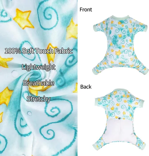 Vista 3 de CuteBone - Ropa para perros pequeños, enterizos suaves para cachorros, pijamas para perros, abrigo para mascotas, ropa para gatos, enterizo