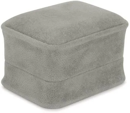 Vista 2 de Allure - Caja de lujo para anillo de gamuza con doble ranura para anillo, elegante funda para anillo de diamantes, con interior de terciopelo gris