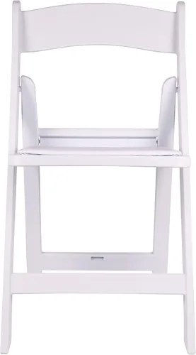 Vista 5 de BTEXPERT Silla plegable de resina con asiento acolchado de vinilo para interiores y exteriores, ligera, set para eventos en el hogar, fiestas