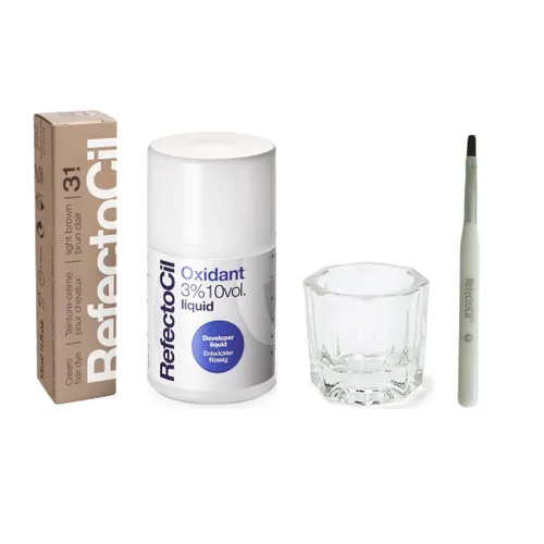 Vista 5 de RefectoCil Hair Tinting Kit – Cream Dye + Liquid Developer + Mixing Brush
