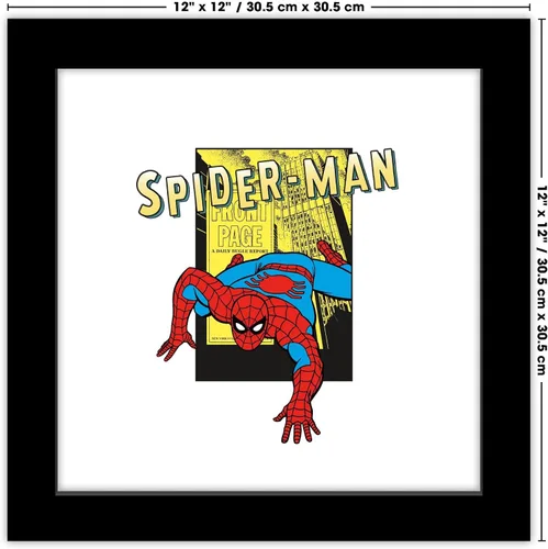 Vista 6 de Trends International Gallery Pops Marvel Spider-Man - Póster de pared retro Spotlight Daily Bugle para pared, 12.00 x 12.00 pulgadas, versión