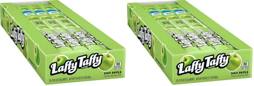 Vista 8 de Laffy Taffy Rope Candy, sabor a plátano, cuerdas de 0.81 onzas (paquete de 24) Cuerda elástica masticable, sabor plátano, envuelta