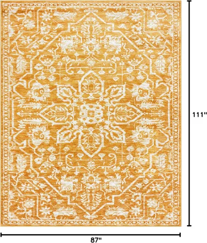 Vista 96 de Well Woven - Alfombra tejida estilo vintage con diseño de medallón, 68 x 120 cm