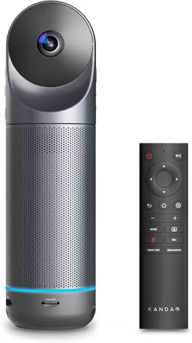 Vista 2 de KanDao Meeting Pro - Cámara de videoconferencia de 360 grados con micrófonos y altavoces, seguimiento de IA, zoom inteligente