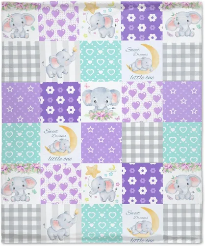 Vista 11 de Bonita manta de franela de elefante, ultra suave y acogedora, manta de forro polar ligera y mullida, manta de felpa cálida para sofá, cama, 30 x 40