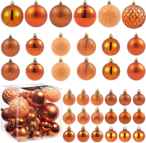Vista 9 de LANGXUN 36 piezas de esferas de decoración de árbol de Navidad azul ácido, bolas de Navidad, decoración de Navidad 2025, adornos de Navidad