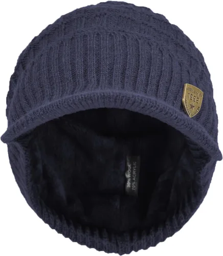 Vista 32 de Janey&Rubbins Gorro de punto diario con orejeras con forro polar y calavera