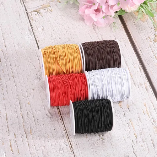Vista 4 de uxcell Cordón elástico de 0.039 pulgadas para hacer joyas, collares, pulseras, cuentas, 109 yardas, color negro