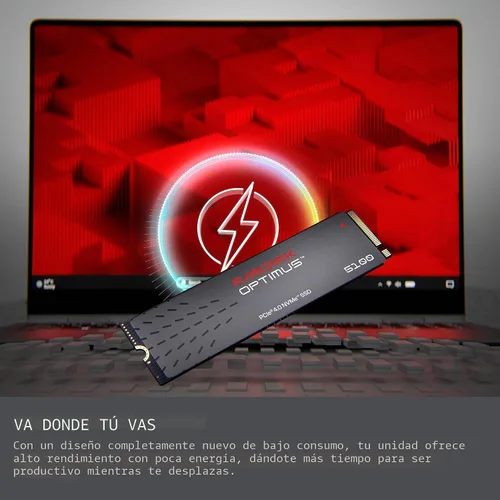 Vista 4 de Sandisk Optimus 5100 SSD NVMe de 2 TB, PCIe 4.0, M.2 2280
