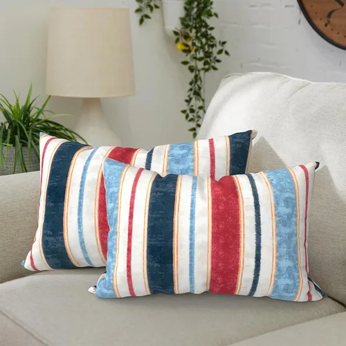 Vista 43 de DYTXIII Paquete de 2 almohadas lumbares impermeables para exteriores con rellenos, 12 x 20 pulgadas, almohada decorativa rectangular para patio