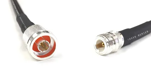 Vista 4 de Custom Cable Connection 1 pie LMR-400 N macho a N hembra extensión Times Microondas LMR400 50 Ohm cable coaxial de baja pérdida de antena para radio