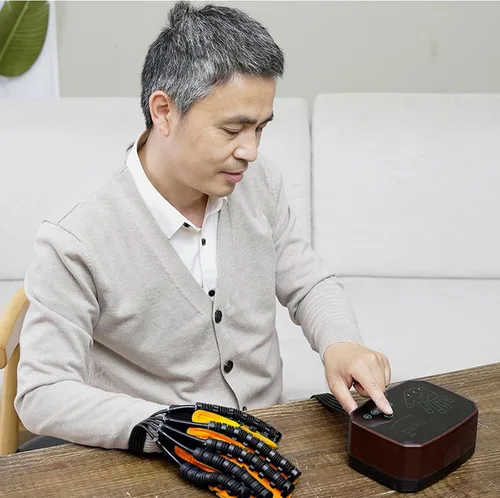 Vista 6 de Guantes de robot de rehabilitación de manos, Equipo de terapia de mano, Recargable, Ajuste de fuerza, Equipo de recuperación de hemiplejia cerebral