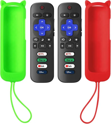 Vista 15 de Control remoto de repuesto para Roku TV con funda protectora suave, control remoto universal para TCL Roku/Hisense Roku/Onn Roku/Sharp Roku/Element