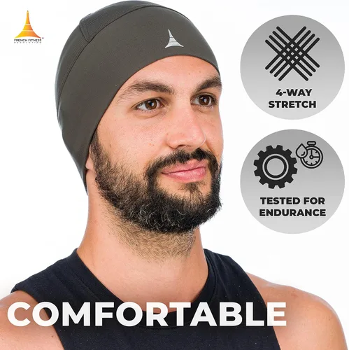 Vista 4 de Gorro para correr o forro para casco máxima retención térmica y absorción de la humedad. Se ajusta debajo de cascos.