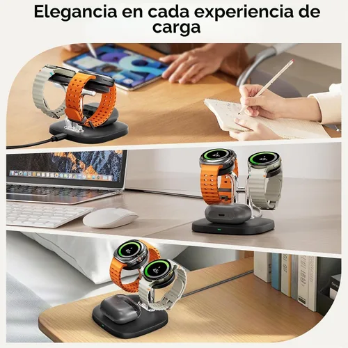 Vista 7 de SwanScout Cargador de reloj dual para Samsung Galaxy Watch