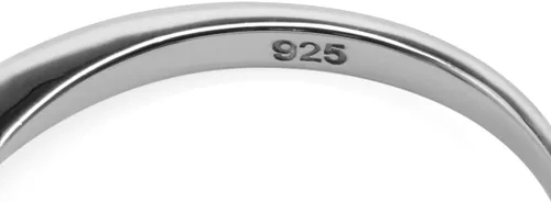 Vista 4 de Silvershake 8x6mm Oval Shape 925 Sterling Silver Engagement Ring
