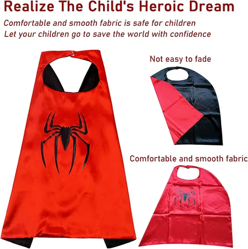 Vista 4 de Superhero ToysSuperhero Costume with LED Masks Capes Superhero Cosplay Set Party Dress up for Kids Boys 4 5 6 7 8 Year Old