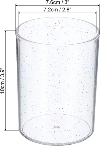 Vista 2 de PATIKIL Portalápices acrílico, lápiz transparente, soporte para brochas de maquillaje, almacenamiento de tazas, organizador de oficina de papelería