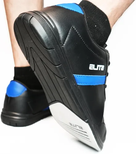 Vista 7 de ELITE Zapatos de bolos deportivos básicos con cordones para hombre con suela deslizante universal para jugadores diestros o zurdos