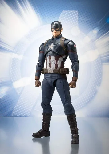 Vista 2 de Tamashii Nations Bandai S.H. Figuarts Capitán América (Endgame Ver.)