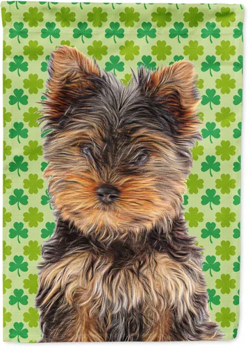 Vista 336 de Caroline's Treasures SS4442GF Affenpinscher Bandera de jardín con retrato de trébol del día de San Patricio para buzón, bandera decorativa