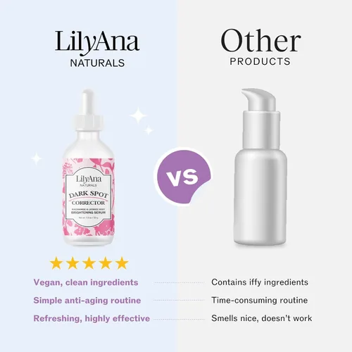 Vista 4 de LilyAna Naturals Corrector de manchas oscuras, removedor de manchas oscuras para la cara, suero facial iluminador para mujeres y hombres