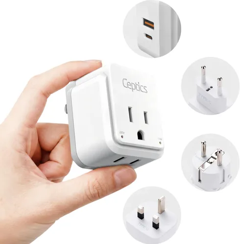 Vista 10 de Adaptador de conexión universal a tierra Ceptics Alemania/Francia (SCHUKO) - Tipo E/F