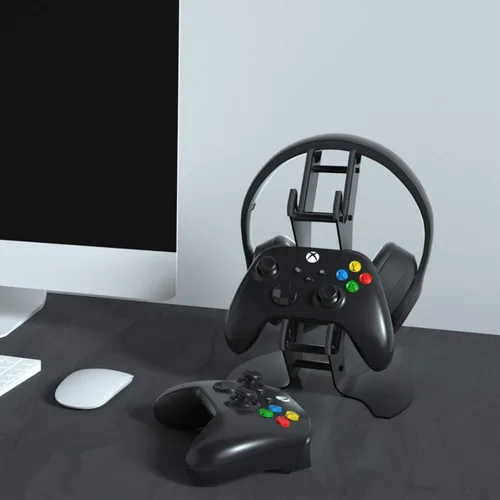 Vista 9 de NBCP Controller Holder, Gaming Headset Stand Mount for PS5 PS4 Xbox Series X SXbox OneNintendo SwitchHeadset Aluminum Metal Holder Universal