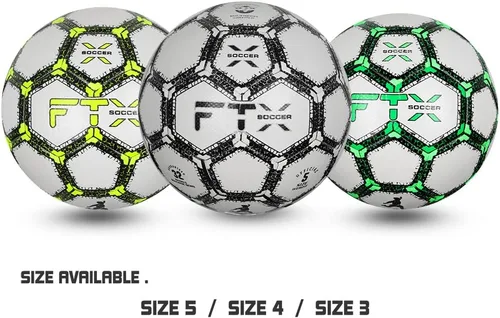 Vista 2 de FTX Balón de fútbol juvenil para entrenamiento, pelotas de fútbol tamaño 3, tamaño 4 y tamaño 5 en varios colores para niños y niñas