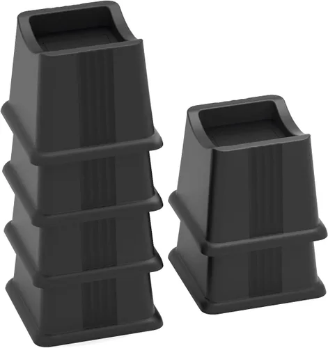 Vista 8 de ZTON Elevadores para muebles de cama, elevadores de 3 pulgadas de altura, resistentes tanto para postes como ruedas de muebles, sofá, cama, silla