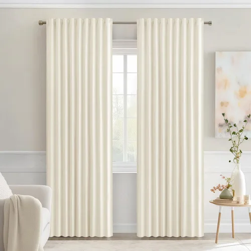 Vista 76 de MIULEE Cortinas opacas con pestaña trasera de 63 pulgadas de largo, juego de 2 paneles para sala de estar, dormitorio, privacidad, bolsillo
