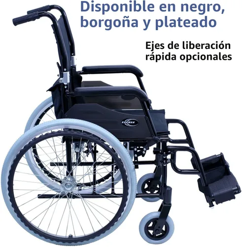 Vista 2 de Silla de ruedas ultraligera de Karman de 24 lbs. LT-980. Color negro. 24 libras