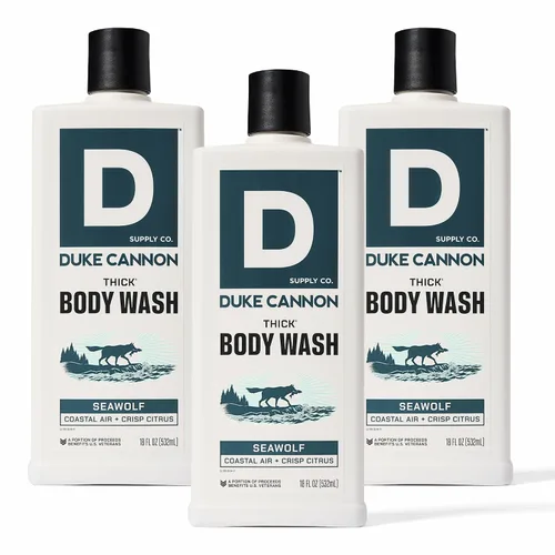 Vista 16 de Duke Cannon Gel de baño grueso de alta viscosidad, Buck Moon, 17.5 onzas, aroma a vetiver y musgo de roble, enriquecido con minerales, sin parabenos