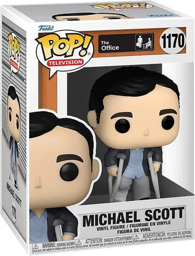 Vista 3 de Funko POP TV: La Oficina - Michael de pie con muletas, multicolor, 57396