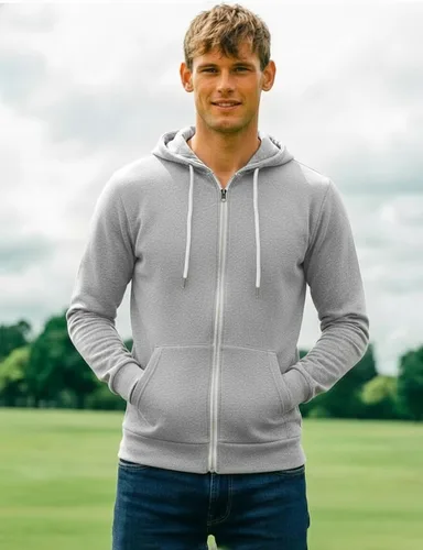 Vista 3 de H2H Sudadera con capucha y cremallera para hombre, ligera, de manga larga, básica, ajustada, de algodón, con bolsillo Cmohol048-gris