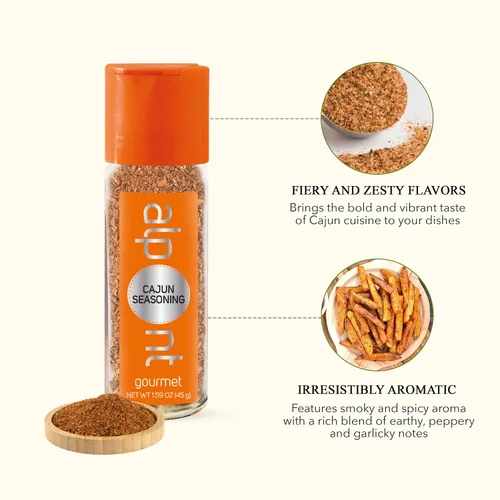 Vista 3 de ALPONT GOURMET Cajun Seasoning - Louisiana Cajun Mix - Smoky & Spicy BBQ Rub with Paprika, Cayenne Pepper, Cumin & Bay Leaf (Pack of 6)