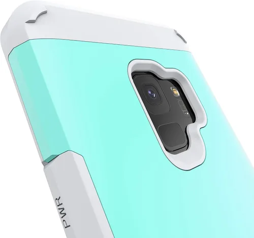 Vista 3 de Crave S9 Caso, Strong Guard Protection Series Funda para Samsung Galaxy S9 - Menta/Gris
