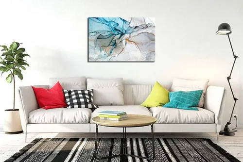 Vista 2 de Lienzo de pintura de arte abstracto para colgar en la pared, ideal para la decoración del hogar, de habitaciones, salas, baños y más