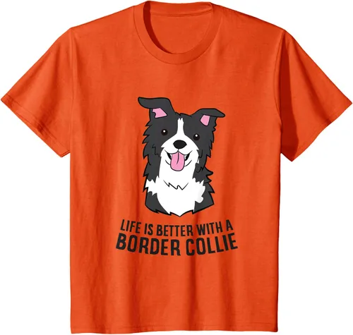 Vista 28 de Camiseta Border Collie Owner Life Is Better With a Border Collie Dog, Blanco, S