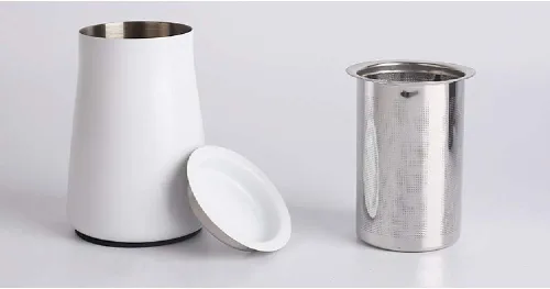 Vista 8 de Tamiz de café y tamiz - Olla de malla fina de acero inoxidable - Superficie de teflón negro
