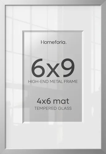 Vista 20 de Homeforia Marco de póster A0 plateado, de metal de gama alta A0, marco de fotos grande plateado con paspartú A1 para fotos, marcos de 33.1 x 46.8