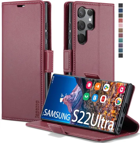 Vista 33 de Funda tipo cartera para Samsung Galaxy S22 5G con bloqueo RFID, color negro