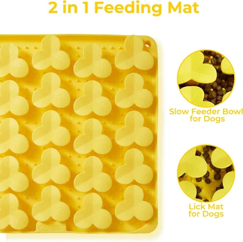 Vista 5 de Puzzle Feeder Alfombrilla para olfatear para perros, tapete para lamer para comer más lento, juguetes de rompecabezas para perros de razas grandes