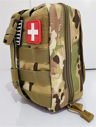 Vista 5 de Kit individual de primeros auxilios/trauma en bolsa modular para emergencia y preparación (2 kits, negro)
