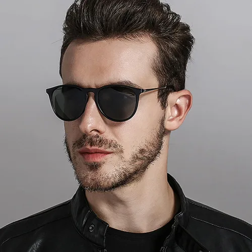 Vista 2 de Kursan Gafas de sol para mujer y hombre, vintage, retro, redondas, protección UV, paquete de 2