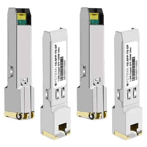 Vista 28 de Módulo transceptor de cobre de 10/100/1000BASE-T SFP SGMII compatible con Arista Networks SFP-GB-GE-TL SFP-1G-TL RJ45 328.1 ft Cat5e/6