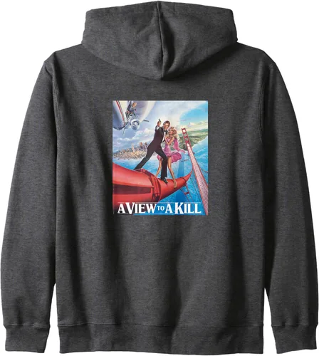 Vista 5 de Official James Bond 007 Sudadera con capucha con cremallera A View To a Kill, Negro